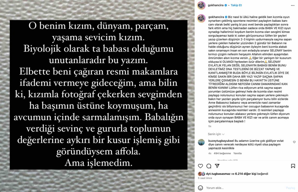 gokhan cira cocuk paylasimi nedeniyle ifadeye cagrildi cira dan aciklama