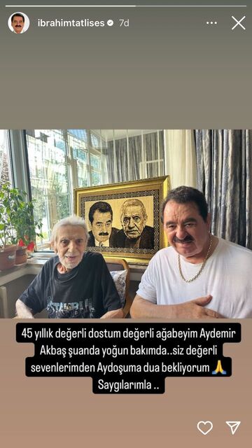 aydemir akbas yogun bakima kaldirildi ibrahim tatlises acikladi