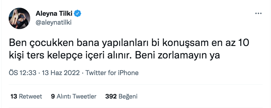 aleyna tilki den taciz imasi sosyal medyada olay oldu