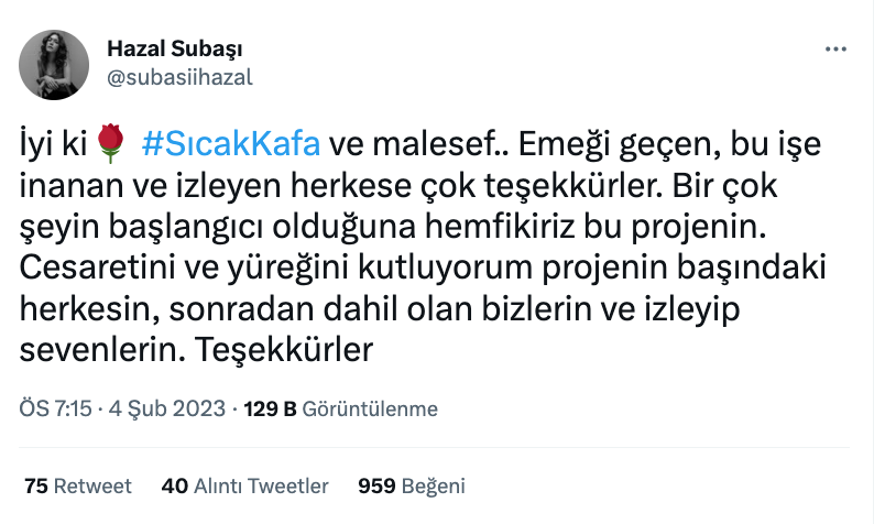 hazal subasi ndan dikkat ceken sicak kafa paylasimi