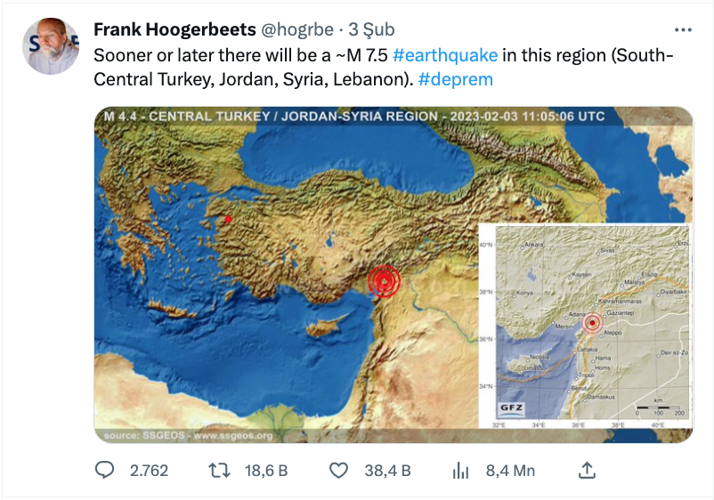 deprem kahini frank hoogerbeets kahramanmaras depremini onceden bildi