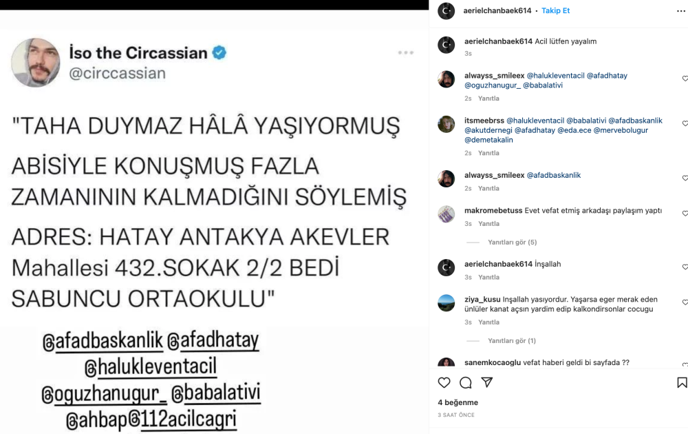 taha duymaz enkazdan cikti mi yasiyor mu oldu mu saglik durumu nasil