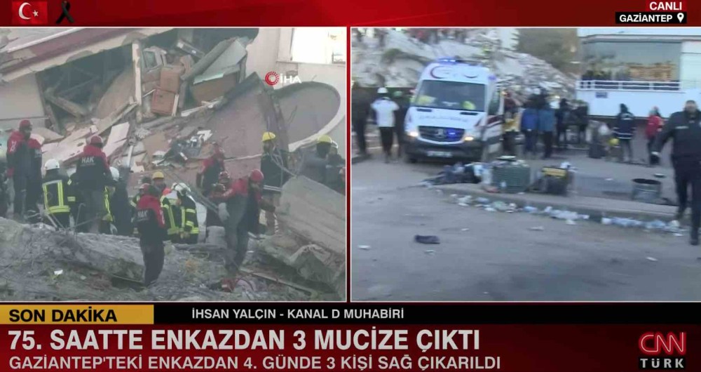 gaziantep te 75 saat sonra gelen mucize tabur ailesi enkazdan sag kurtuldu