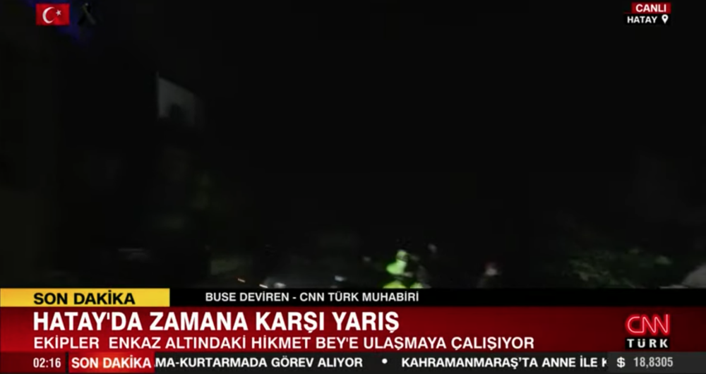 hatay da 600 evler enkazinda hikmet isminde bir vatandas enkazda tespit edildi