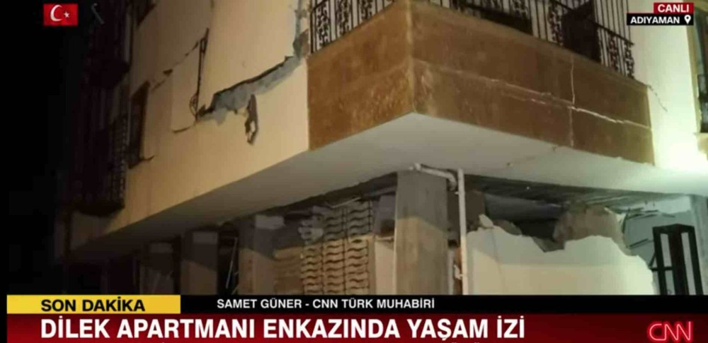 adiyaman da dilek apartmani enkazinda yasam izi bulundu